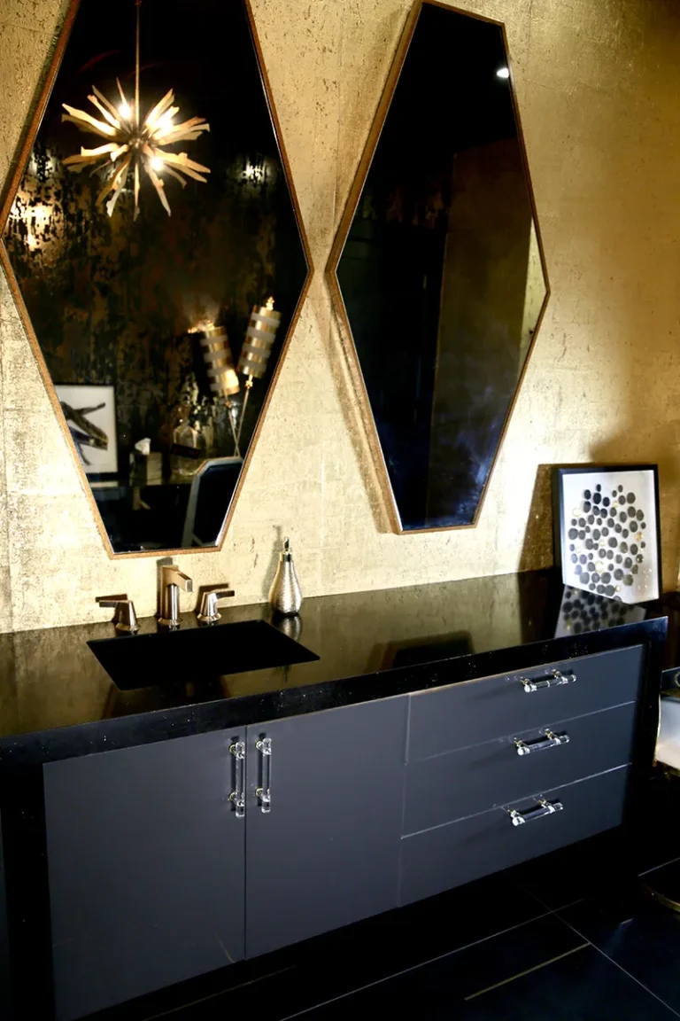 Stumpf bathroom sink and mirrors